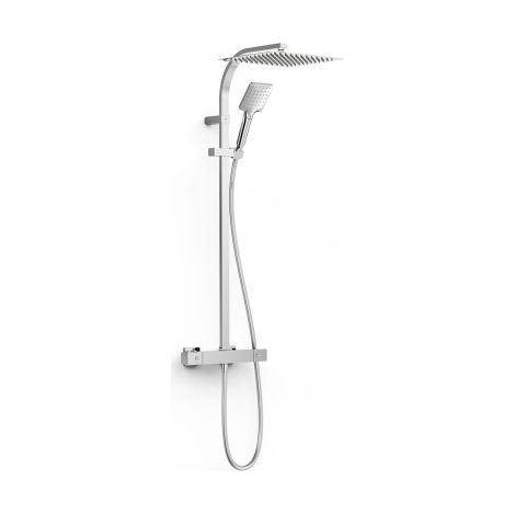 Colonne de douche thermostatique 2 voies Chrome - TRES 19039309