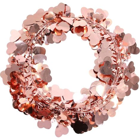 Guirlande En Forme De Cœur - Décoration Murale Et Fenêtre Pour Fêtes - Pour DIY - En Fil Métallique Et PET - 1 Pièce (1/5)