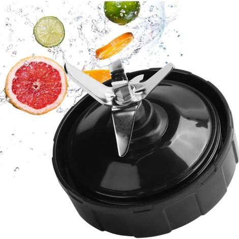 Blender Base avec Assemblage à 6 Lames Compatible Nutri Ninja 900W 1000W Juice Extractor（Base de Mixeur）Acier Inoxydable Food Grade ABS Gasket Inclus 210g 10x10x8.5cm