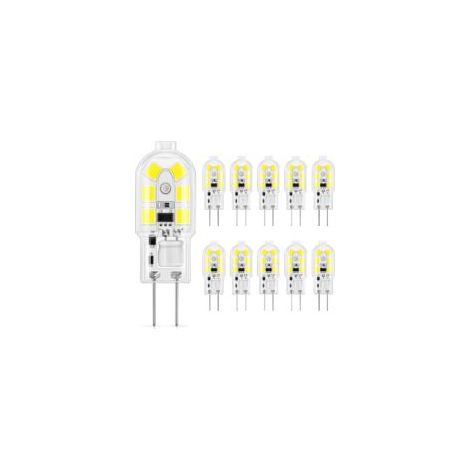 Lampadina LED G4 12V, 1,5W equivalente a una lampadina alogena da 15-20W, luce bianca fredda 6000K, 160lm, lampadina LED G4, perfetta per cappe da cucina e lampadari, non dimmerabile, confezione da 10