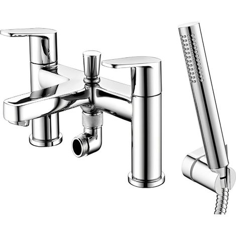RAK Origin 62 Bath Shower Mixer Tap with Shower Kit - Chrome (1/2)