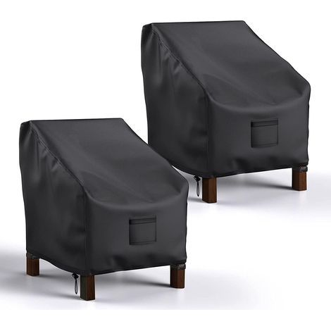 Wasserdichte Schutzhüllen für Gartenstühle, bequeme Schutzhüllen für tiefe Sitze, robuste Schutzhüllen für Gartenmöbel (96,5 x 78,7 x 73,7 cm – 2er-Set) (1/5)