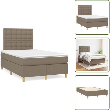 Boxspringbett mit Matratze Taupe 120x190 cm Stoff - Boxspringbett - Doppelbett - Betten - Schlafräume - Tapete (1/5)