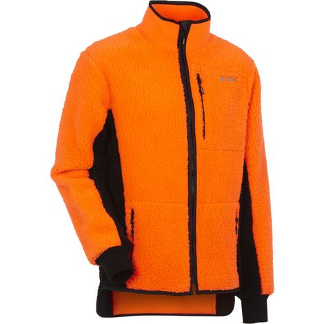 KOX Faserpelzjacke Orange/Schwarz Größe 50/52