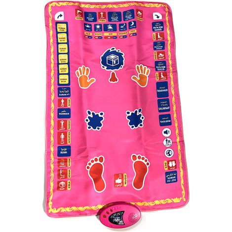 Tapis de prière musulman électronique Islamique, 6 couleurs rose, Musallah intelligent avec guidance