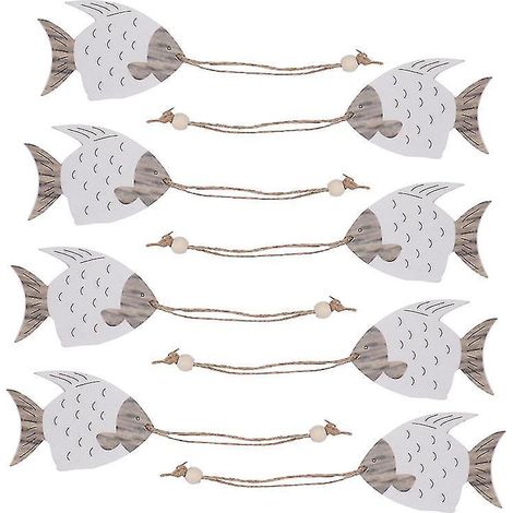 Pendentif en bois (lot de 8) (1/3)