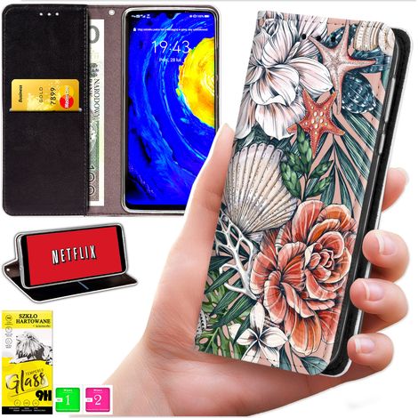 Brieftaschenhülle für Honor X7d / 400 Smart – Bluemoon-Cover mit Print + 9H-Glas (1/5)