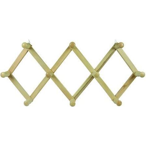 APPENDIABITI ESTENSIBILE IN LEGNO 10 POSTI NATURALE cm.32x79 FER 322881
