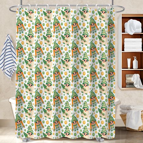 Rideau de douche tissu polyester 180x180 montage sans perçage cache baignoire pour décoration salle de bain (1/5)