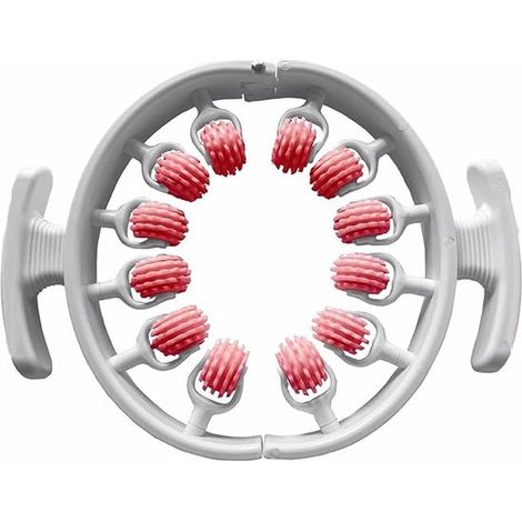 Masajeador manual, rodillos anticelulíticos de 360° para muslos y glúteos, color rosa. (1/5)