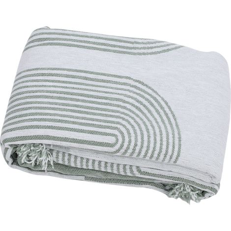 Copridivano in tessuto ciniglia antipolvere double face, morbido copridivano con nappe per mobili da soggiorno, verde 180x300 cm/70,9x118,1 pollici. (1/2)