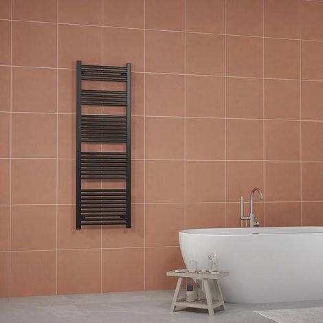 Termoarredo scaldasalviette 1500x550 nero opaco interasse 500 Antares (1/4)