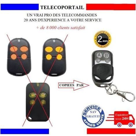 Télécommande copieuse - TELECOPORTAIL - Sentinel SCS Acces 4C - 4 canaux - 433.92 MHz (code fixe) - Résistante (1/2)