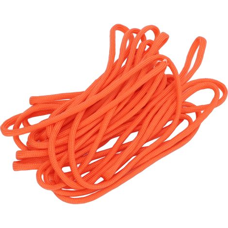Corde de sécurité à 9 brins en polyester, corde de parachute, corde de camping pour la survie en plein air et la randonnée, orange (1/5)