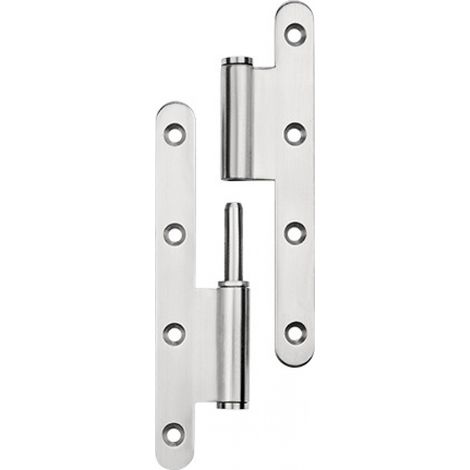 Thickened Arc Hinge Stainless Steel Purification Heavy Steel Door Rounded Toilet Hinge Removable L Type Hinge 140x60x2.5mm,Right(1 Piece)