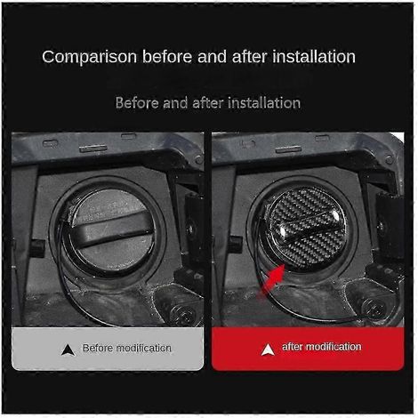 Autocollant en fibre de carbone véritable pour bouchon de réservoir d'essence de voiture, accessoire universel (carbone) (1/5)