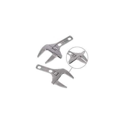 Verstellbarer Schraubenschlüssel, 6–68 mm, große Öffnung, breite Backe, Aluminiumlegierung, ultradünner verstellbarer Schraubenschlüssel, Wasserhahnschlüssel, Sanitär, Spüle – Crezuo (1/3)