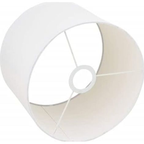 Runder Lampenschirm, 30 cm Durchmesser und 20 cm Höhe, geeignet für Tischlampen oder Pendelleuchten, weiß. (1/5)