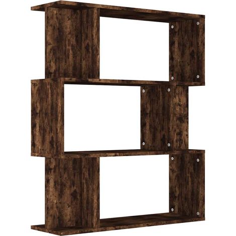 Maison Exclusive - Estantería/Biombo madera aglomerada roble ahum (1/5)