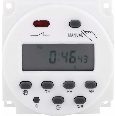 Minuterie numérique programmable LCD hebdomadaire, 17 on/17 off, 24 V – DELKEVIC (1/5)
