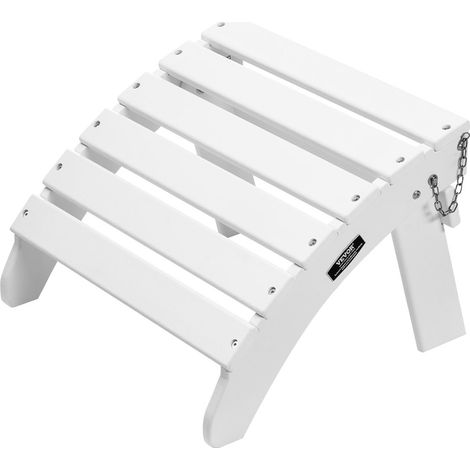 Repose-pieds Pliable Adirondack, 450x500x350 mm, en PEHD, Résistant aux Intempéries pour Chaise Adirondack, Montage Facile, pour Extérieur, Patio, Porche, Piscine, Pelouse, Arrière-cour, Blanc (1/5)
