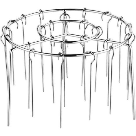 Kit d'accessoires pour friteuse à air chaud avec 36 brochettes, une grille de barbecue en acier inoxydable et des brochettes verticales à viande pour friteuse à air chaud, brochettes rondes (1/5)