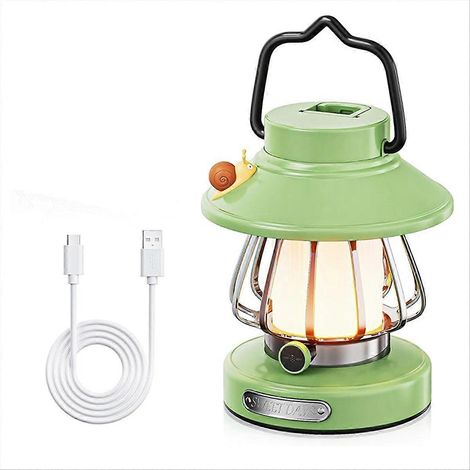 Lampe de chevet pour enfants, lampe torche pour tout-petits, lampe LED pratique, rechargeable sur batterie, veilleuse portable verte (1/5)
