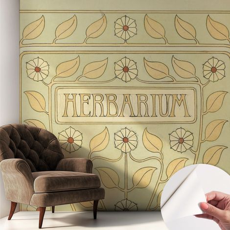 Selbstklebend Tapete modern - Wanddeko für Küche - Klebefolie Wand - luxus Look Pflanzliches Ornament 250x250 cm (1/5)