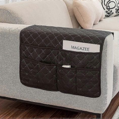 Housses imperméables pour accoudoirs de canapé (lot de 2), avec 6 poches pour téléphone. (1/5)