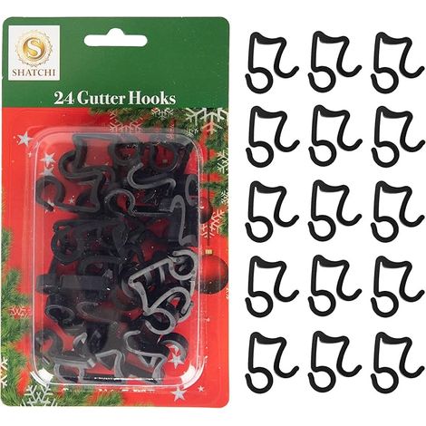 24Pcs Gutter Hooks Black (1/5)