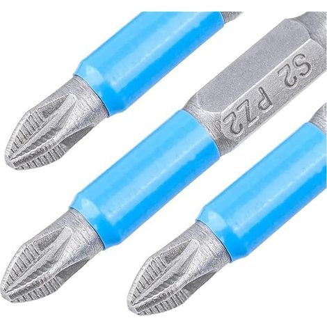 PoziDriv PZ2 Lot de 10 embouts de tournevis magnétiques Pozi, 1/4", 50 mm de long, en acier S2, pour visseuse sans fil (1/5)