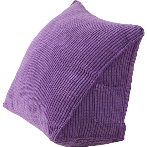 Oreiller triangulaire de lecture confortable, avec poche zippée, traversin compensé, petit coussin de soutien du dos, pour le bureau, la maison, le lit, le canapé (1/5)