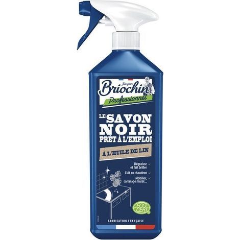 Savon noir prêt à l'emploi 750 ml – À l'huile de lin – Nettoyant cuisine – Ecocert – Liquide neutre pour surfaces délicates