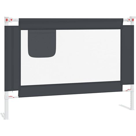 Maison Exclusive - Kleinkind-Bettschutzgitter Dunkelgrau 90x25 cm (1/5)