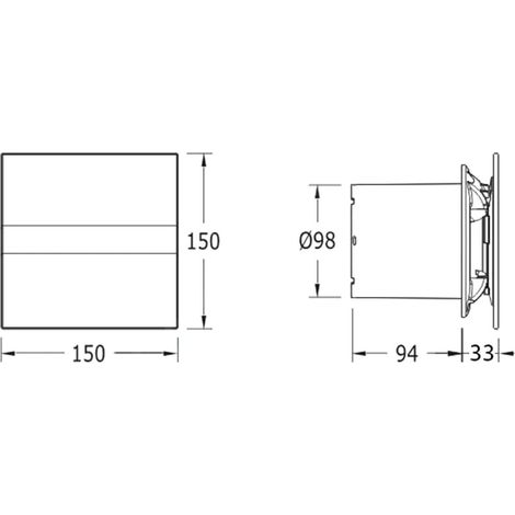Ventilateur axial de salle de bains E-100 GTH – Débit 90 m3/h – Ultra silencieux 17 dB – Capteur d'humidité intégré – Installation murale ou plafond – Cata — vue 2