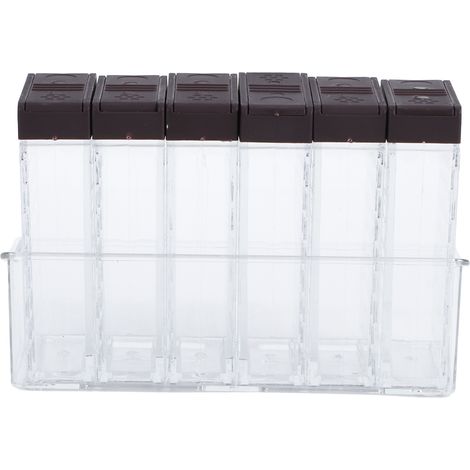 6-teiliges Gewürzglas-Set mit doppelwandigem Deckel und Boden, Küchenaccessoires (1/5)