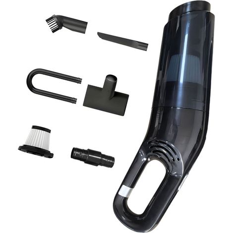 Aspirateur portable sans fil pour voiture, moteur sans balais rechargeable, idéal pour l'intérieur de la voiture et de la maison. (1/5)