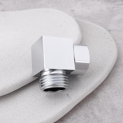 Lot de 3 raccords coudés pour flexibles de douche, avec un raccord femelle pour la distribution. (1/5)