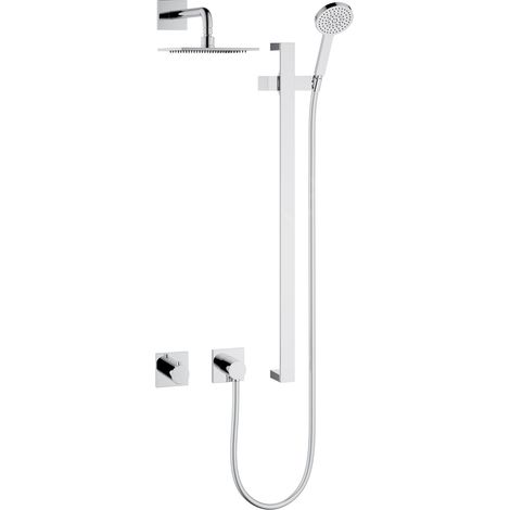 Ensemble de douche 10 IXMO SOLO pour 2 rosaces carrées (1/5)