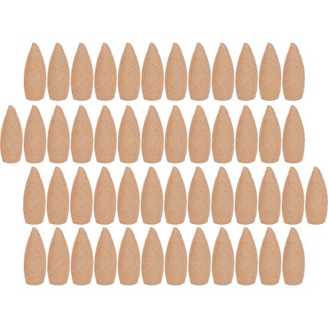 50 cônes d'encens à reflux, parfum naturel, purification de l'air, avec boîte en fer et bois d'agar (1/5)