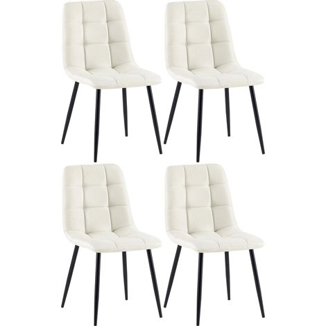 4er Set Esszimmerstühle Antibes Stoff creme (1/5)