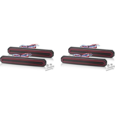 Adecuado para cuatro luces de freno, intermitentes y luces de circulación diurna LED ovaladas de 9 pulgadas apto para camiones, remolques, vehículos todo terreno, SUV y automóviles 12 V.