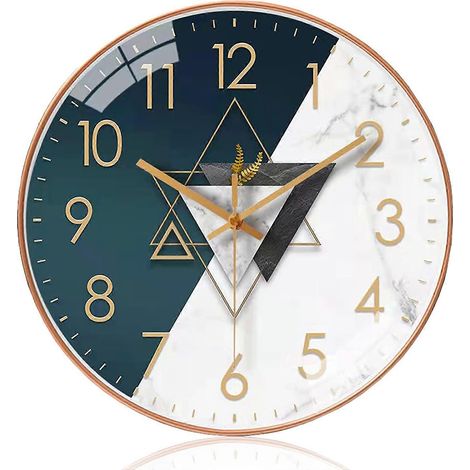 Horloge murale silencieuse de 30 cm au design moderne, horloge murale à pendule silencieuse pour chambre, cuisine, salon, horloge murale numérique pour bureau et cafétéria (1/5)