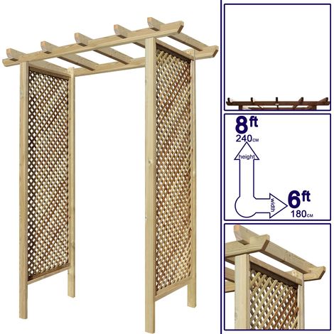 Premier Archway 8ft x 6ft Privacy Diamond Trellis Sides (1/5)