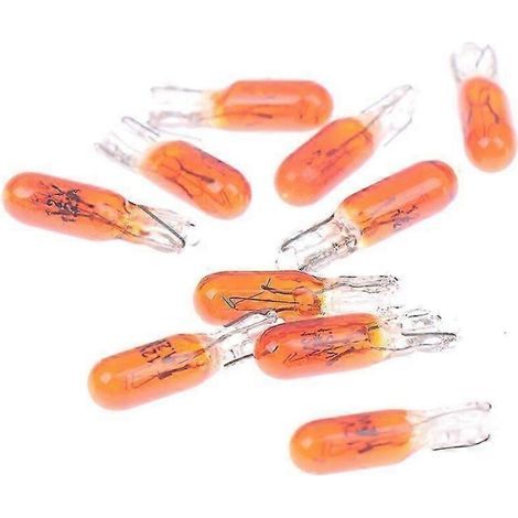 Lot de 10 ampoules halogènes T5 12 V 1.2 W pour tableau de bord et éclairage intérieur de voiture (1/5)