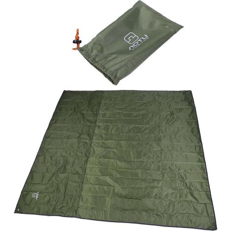 Tapis de sol imperméable portable pour tente de camping et pique-nique (Vert) (1/5)