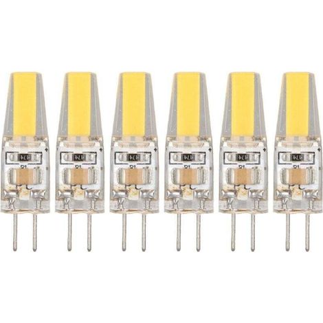 6 Pièces Ampoule LED G4 6W 500LM Blanc Chaud 220V Pour Plafonnier Applique Lampe De Table Économie D'Énergie (1/4)