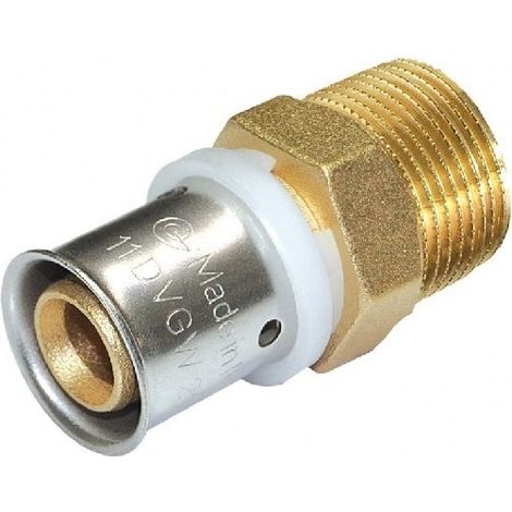 Raccordo diritto maschio diam.3/4x26 a pressare per multistrato (1/3)