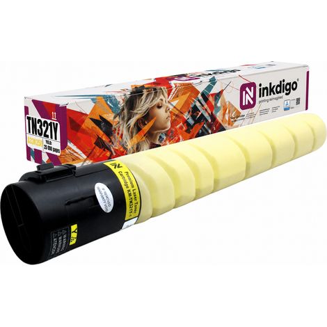 Inkdigo Toner TN321Y kompatibel mit Minolta Bizhub C224, C284e, C364, C224e TÜV-zertifiziert (1/5)