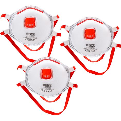 Feinstaub Masken FFP3 mit Ausatemventil 3er Set (1/5)